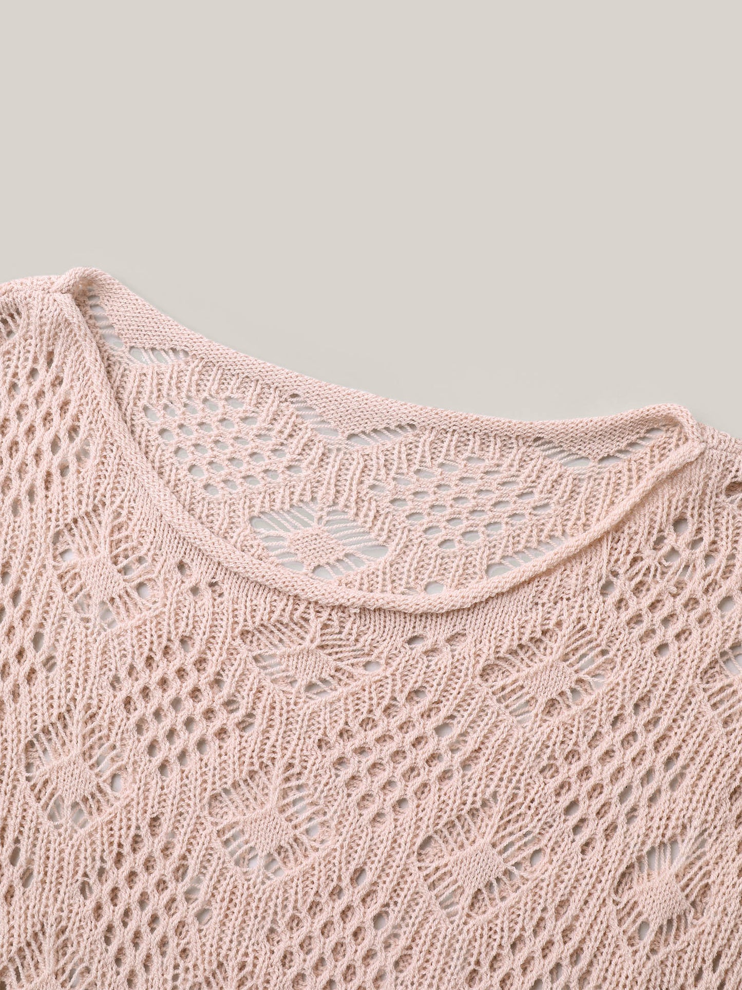 Cut Out Textured Feel Pullover