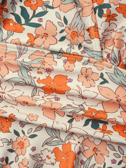 Floral Print Fit and Flare Swim Dress