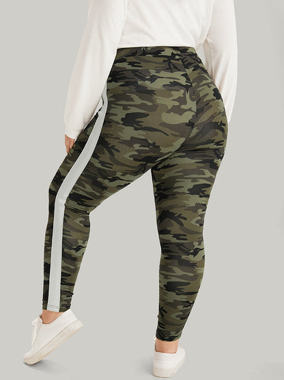 Camo Patchwork Contrast Pants