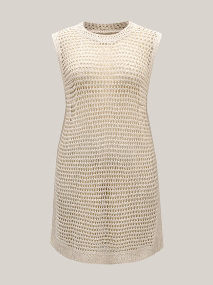 Cut-Out Round Neck Swim Cover-Up