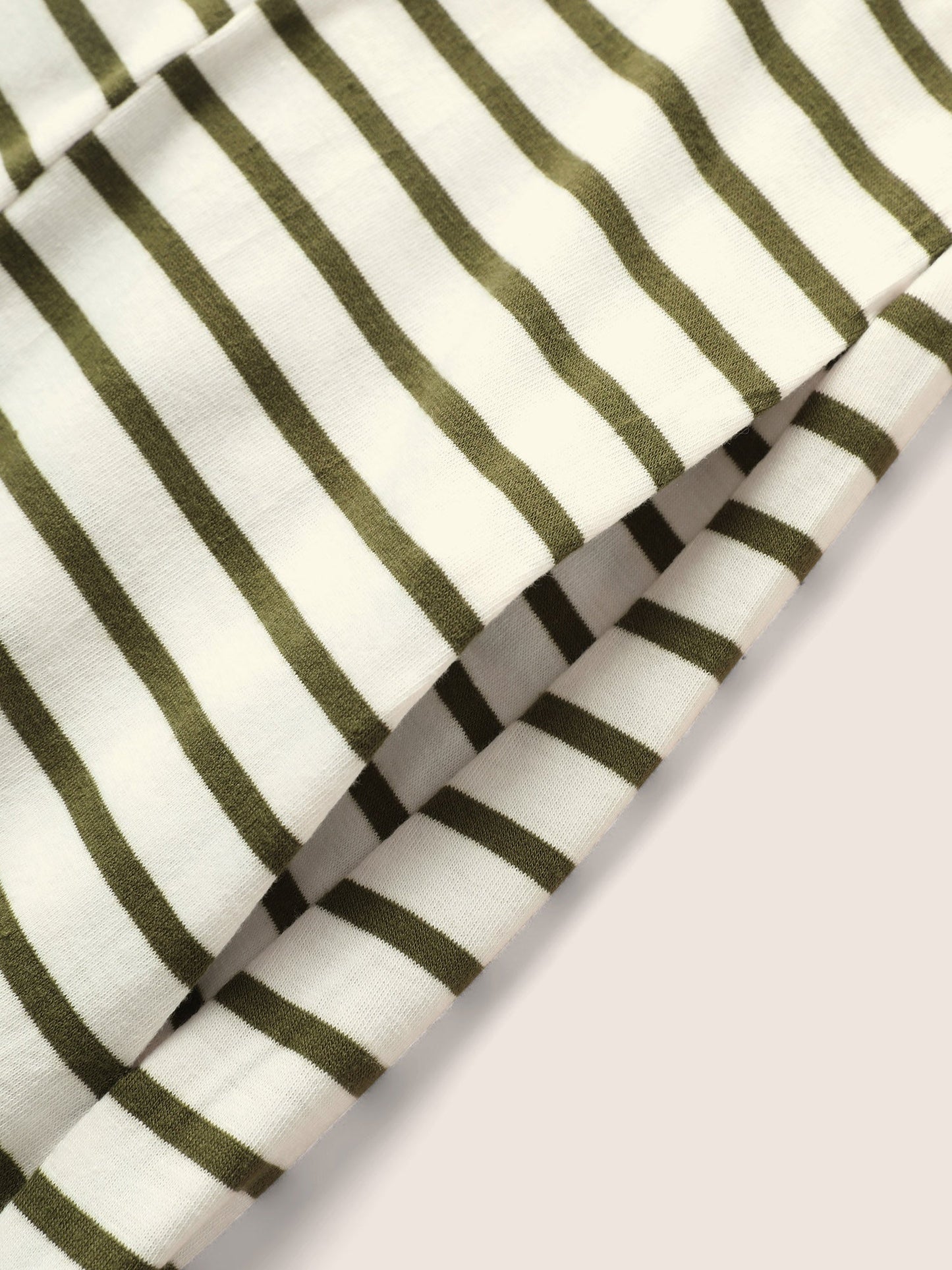 Stripes Round Neck Split Side Pocket Dress