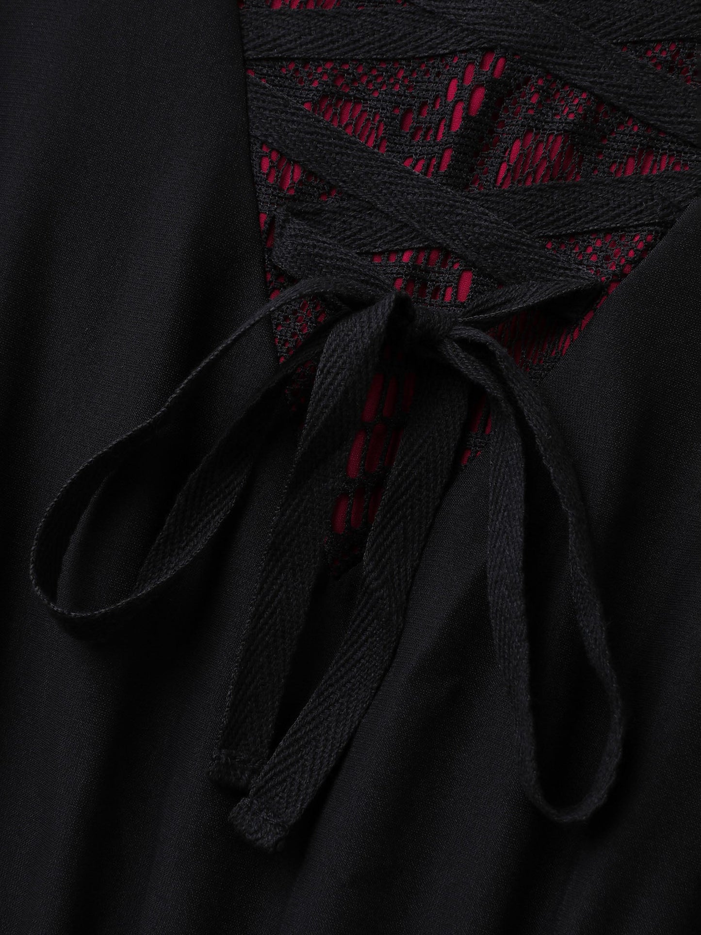 Wicked Witch Color Contrast Midi Dress