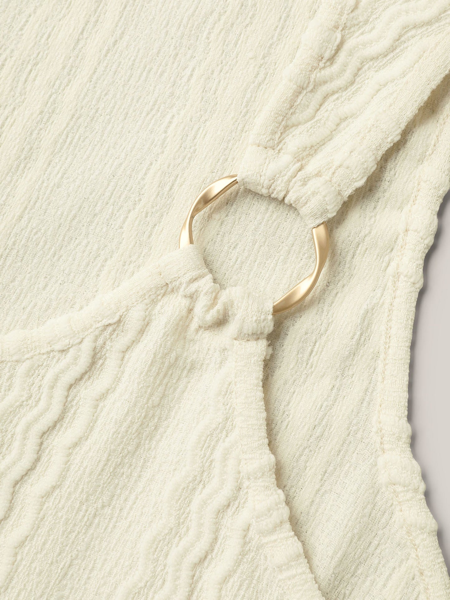 Textured Metal Ring Sheer Tank Top