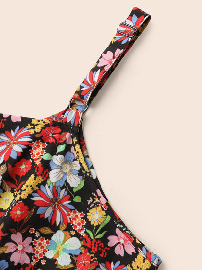 Ditsy Floral Elastic Waist Cami Dress