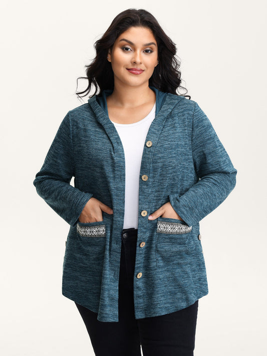 Heather Faux Cashmere Boho Stripe Coat