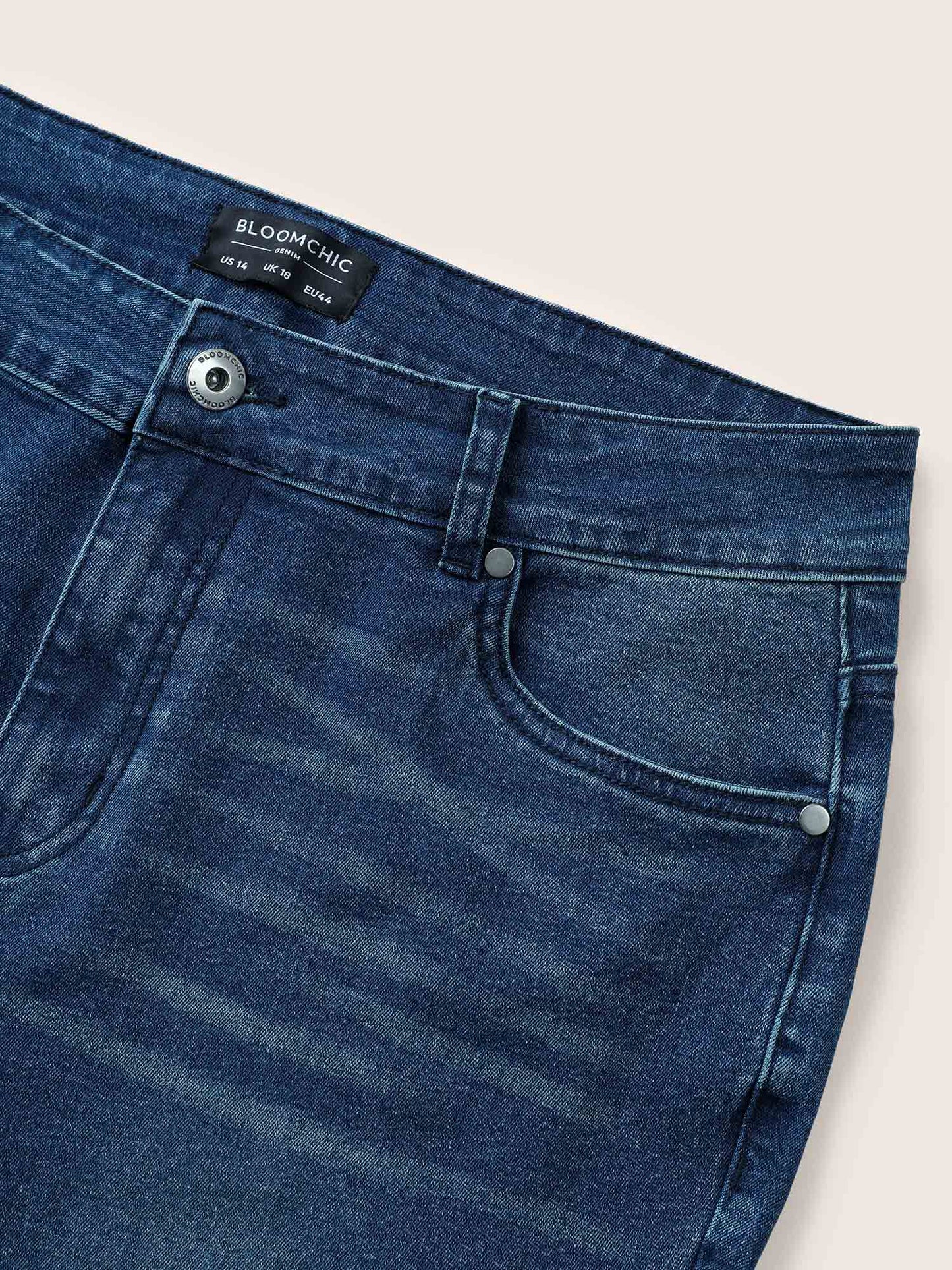 Dark Wash Pocket Slim Cropped Jeans