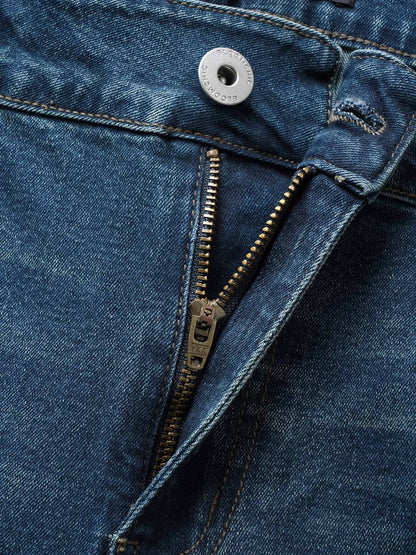 Dark Wash Slit Hem Pull On Jegging Jeans