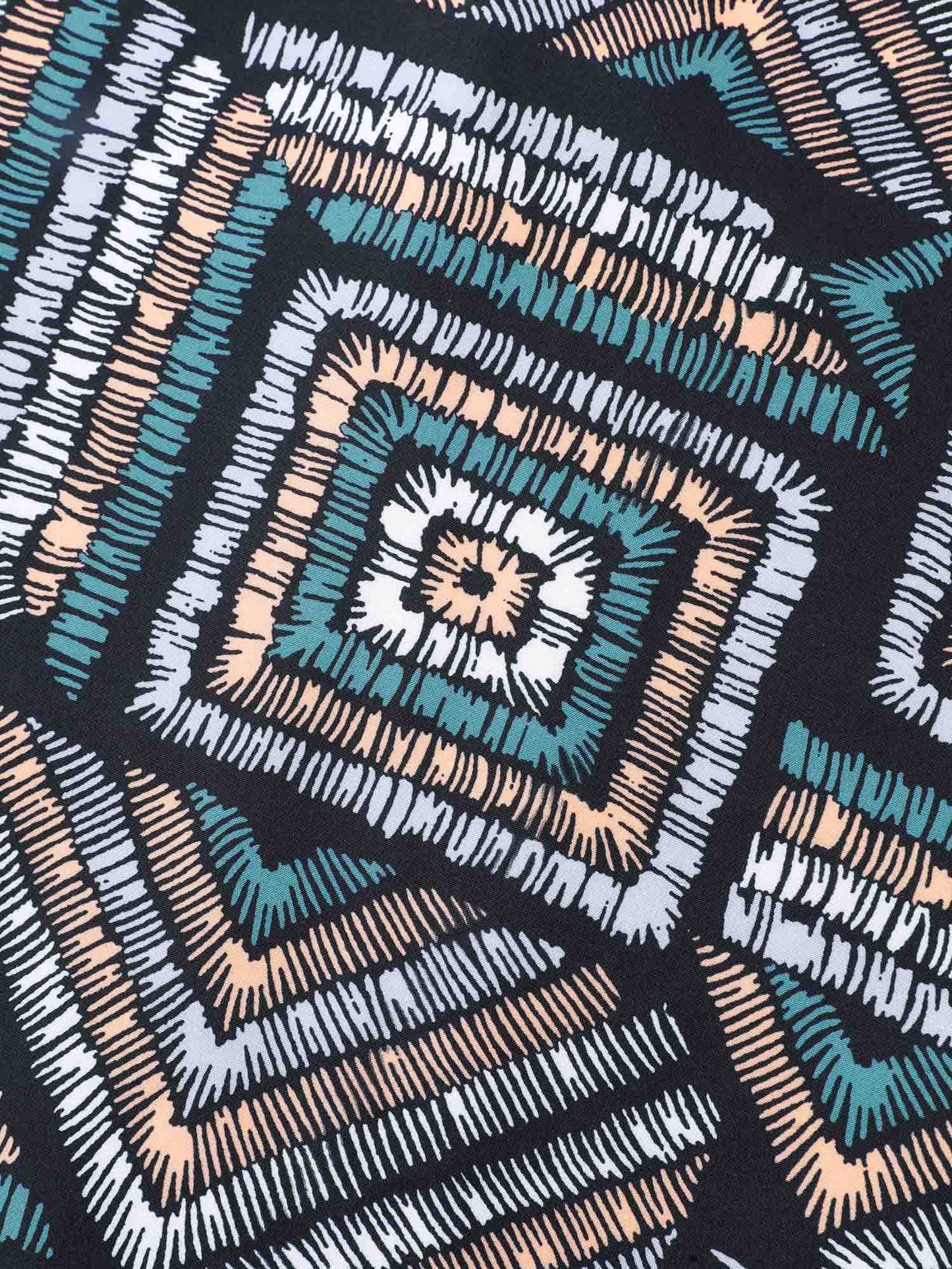 Geometric Print V-Neck Relaxed Fit Blouse