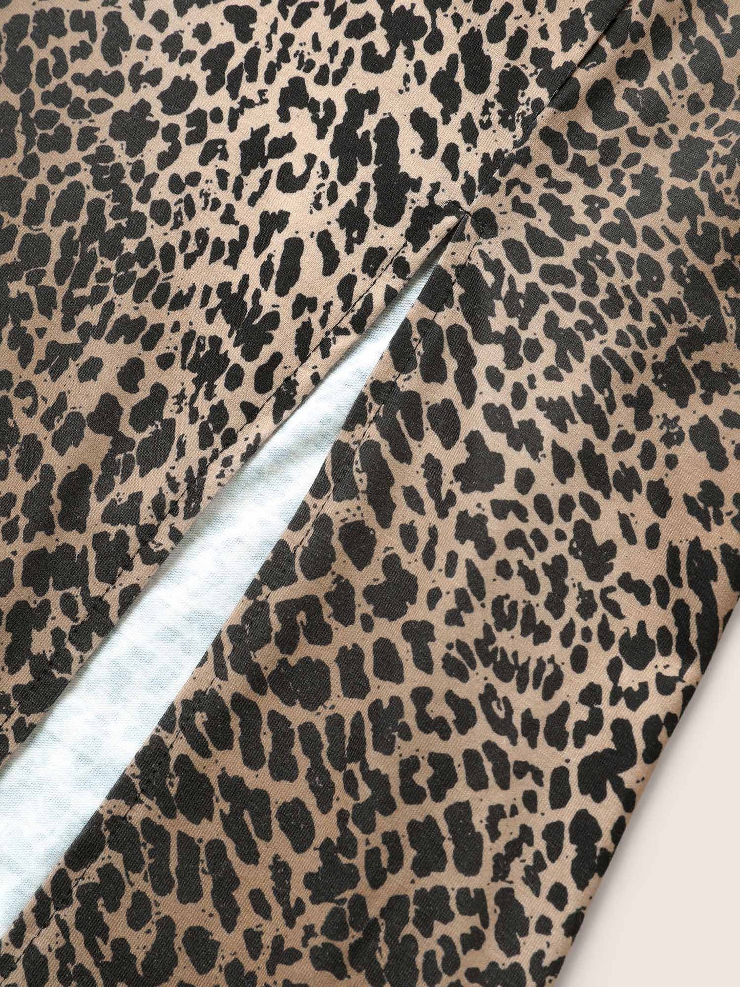 Leopard Print Split Hem Cami Sleep Dress