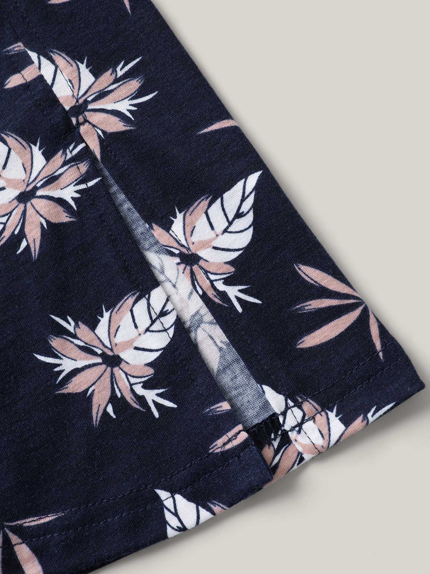 Floral Print Lotus Leaf Sleeve Knit Top