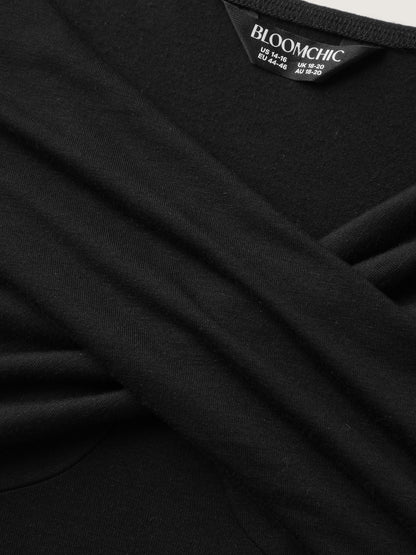 Stretchy Cross-Over Pleats Tank Top