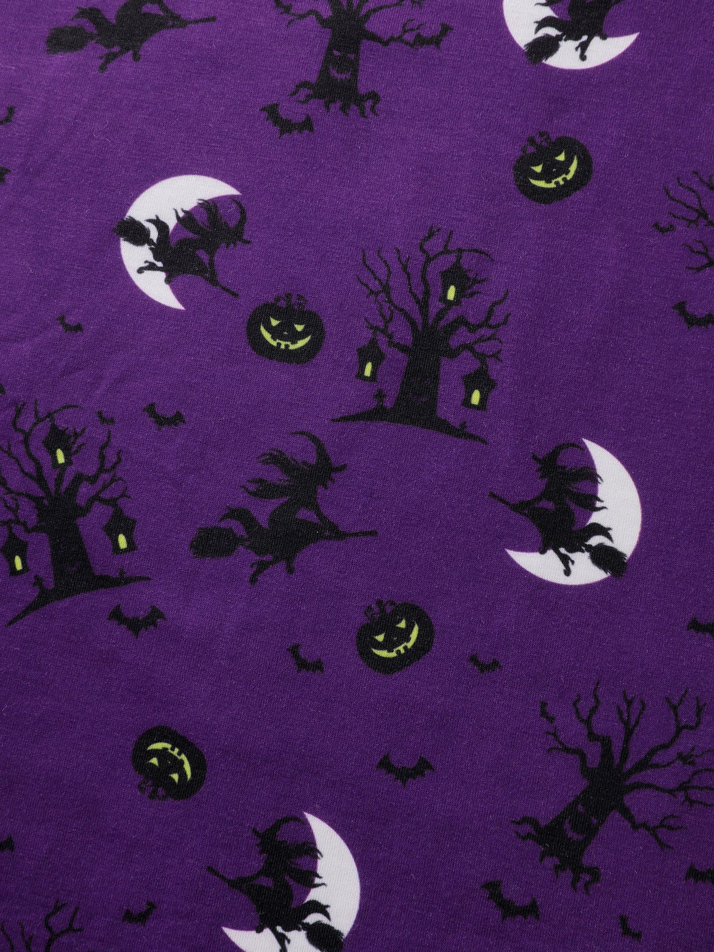 Midnight Halloween Print Wide-Leg Lounge Pants