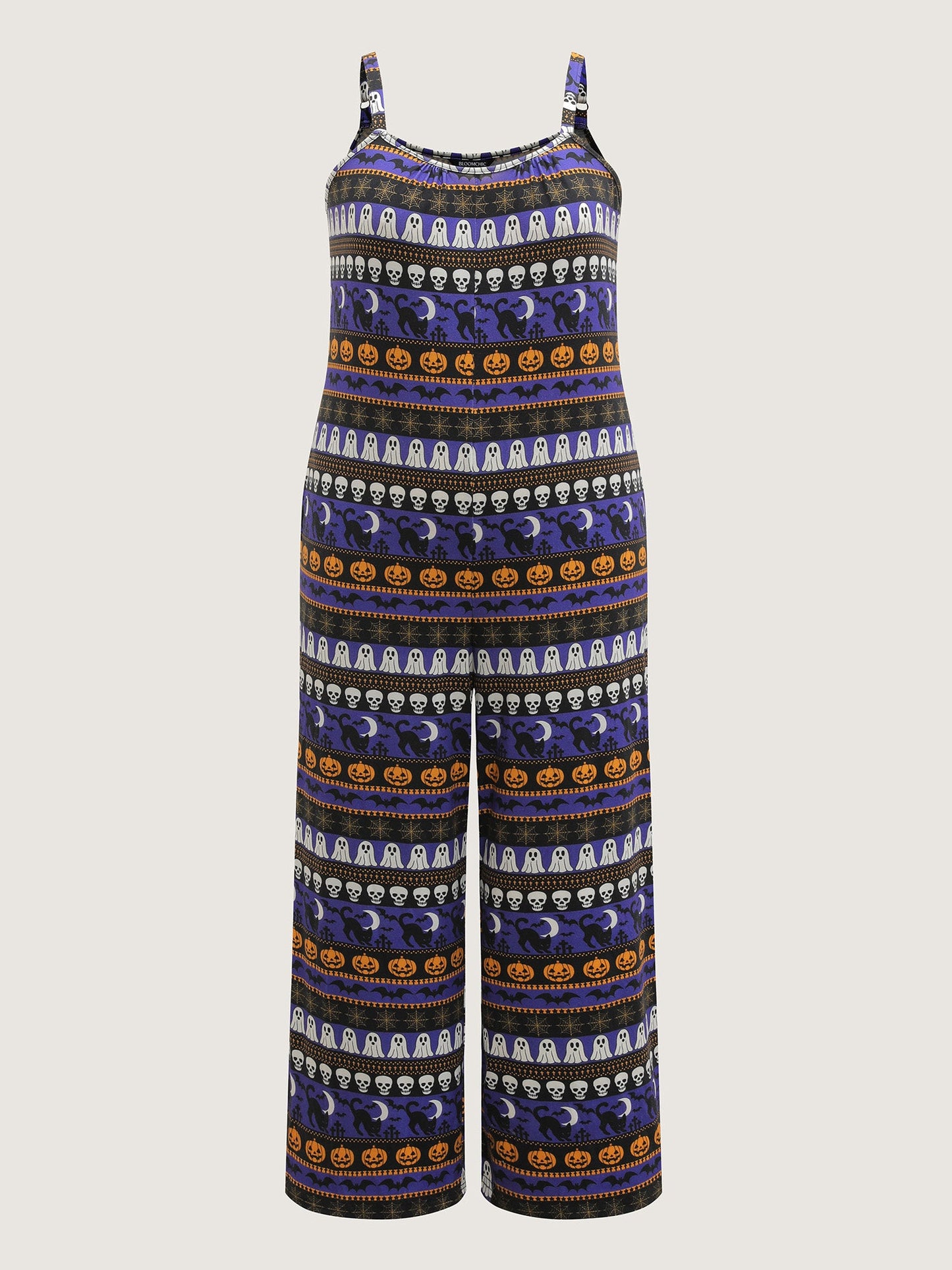 Supersoft Halloween Print Pockets Sleep Jumpsuit