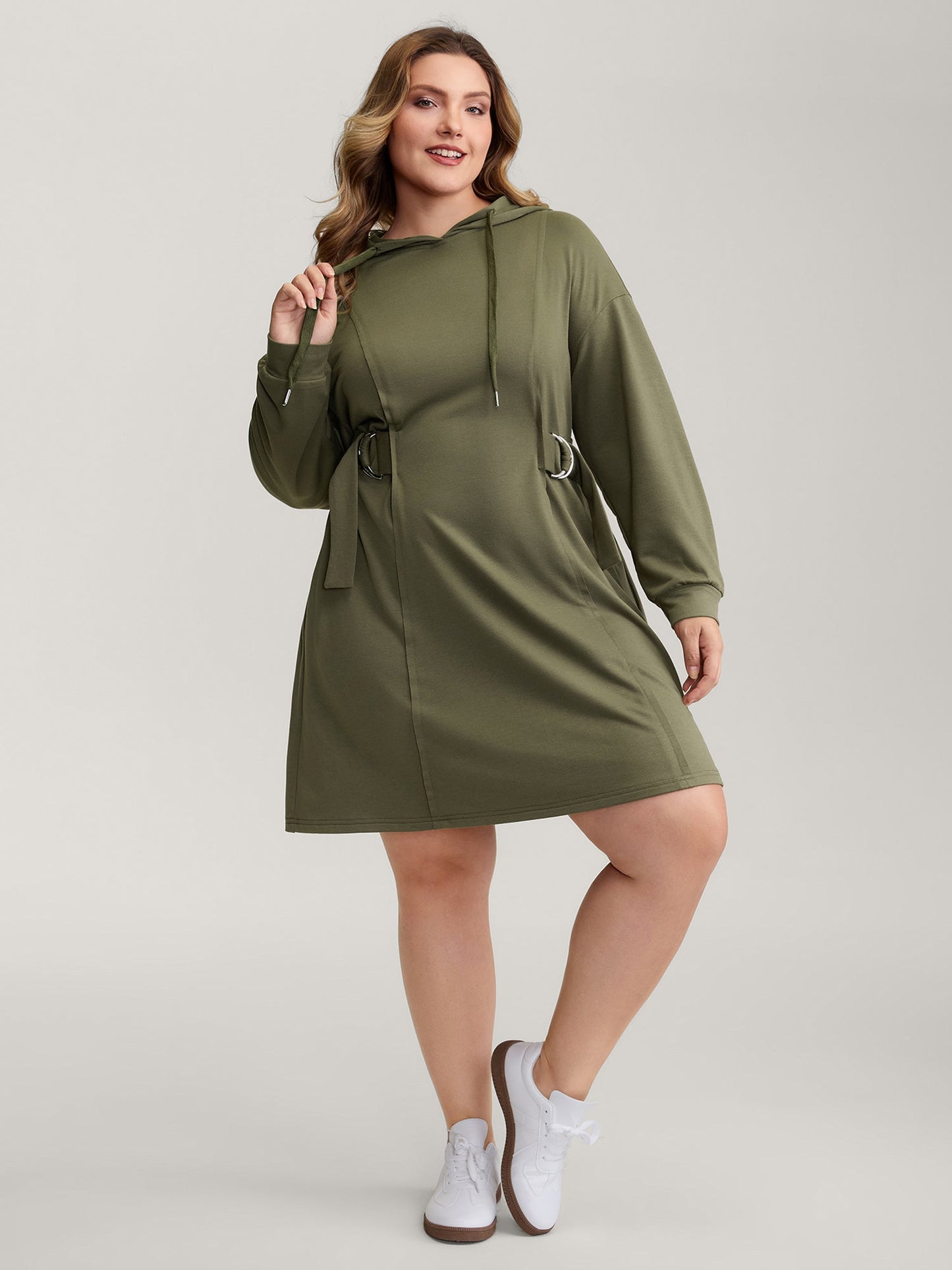 Supersoft Adjustable Waist Flowy Mini Dress