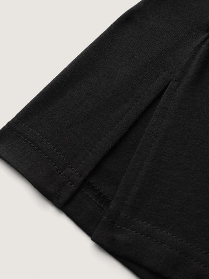 Shimmery Stretchy Spliced Fitted T-Shirt