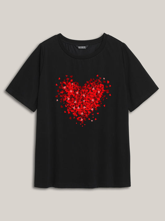 Oh-my-Heart Round Neck T-Shirt