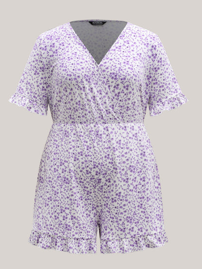 Supersoft Ditsy Floral Print Pockets Romper