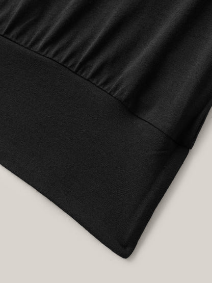 Cowl Neck Relaxed Plain Knit Top