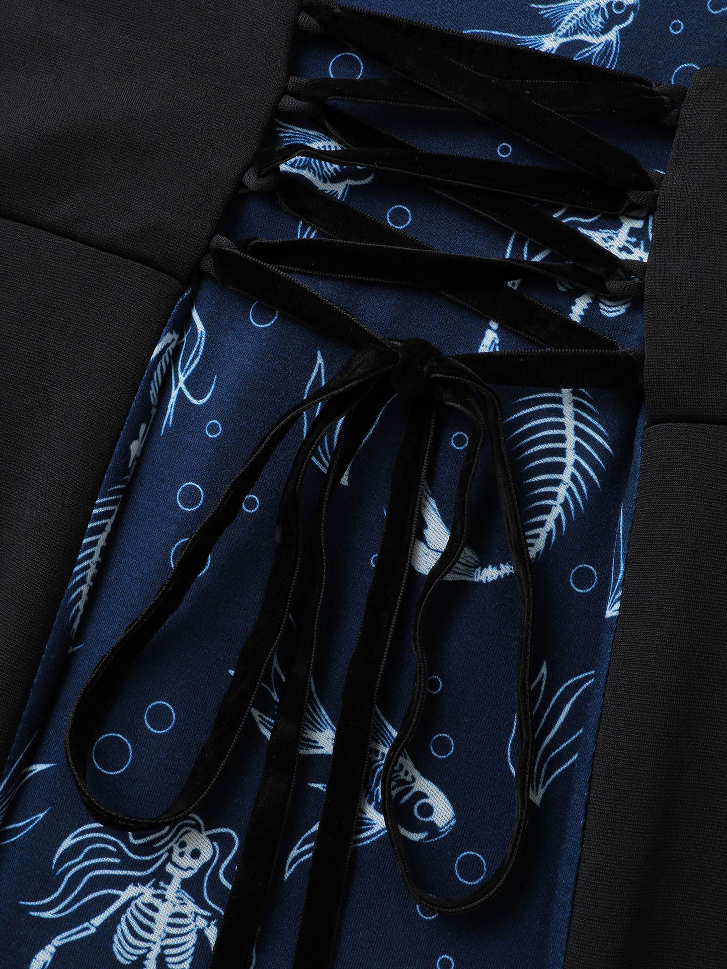 Spooky Mermaid Print Supersoft Cinched Midi Dress