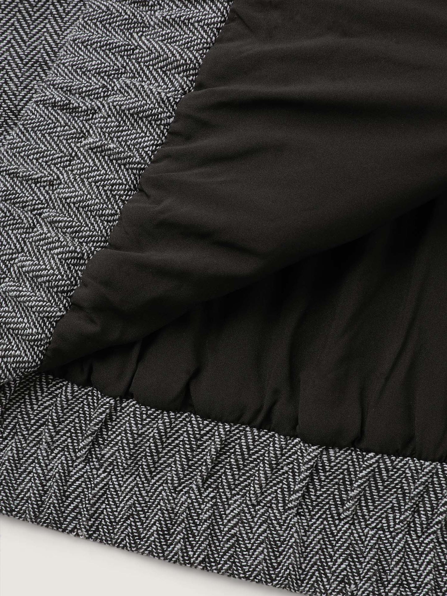 Ribbed Texture Chest Flaps Zipper Jacket