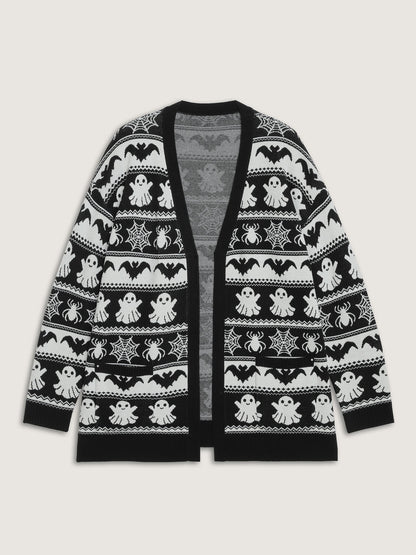 Halloween Elements Jacquard Knit Cardigan