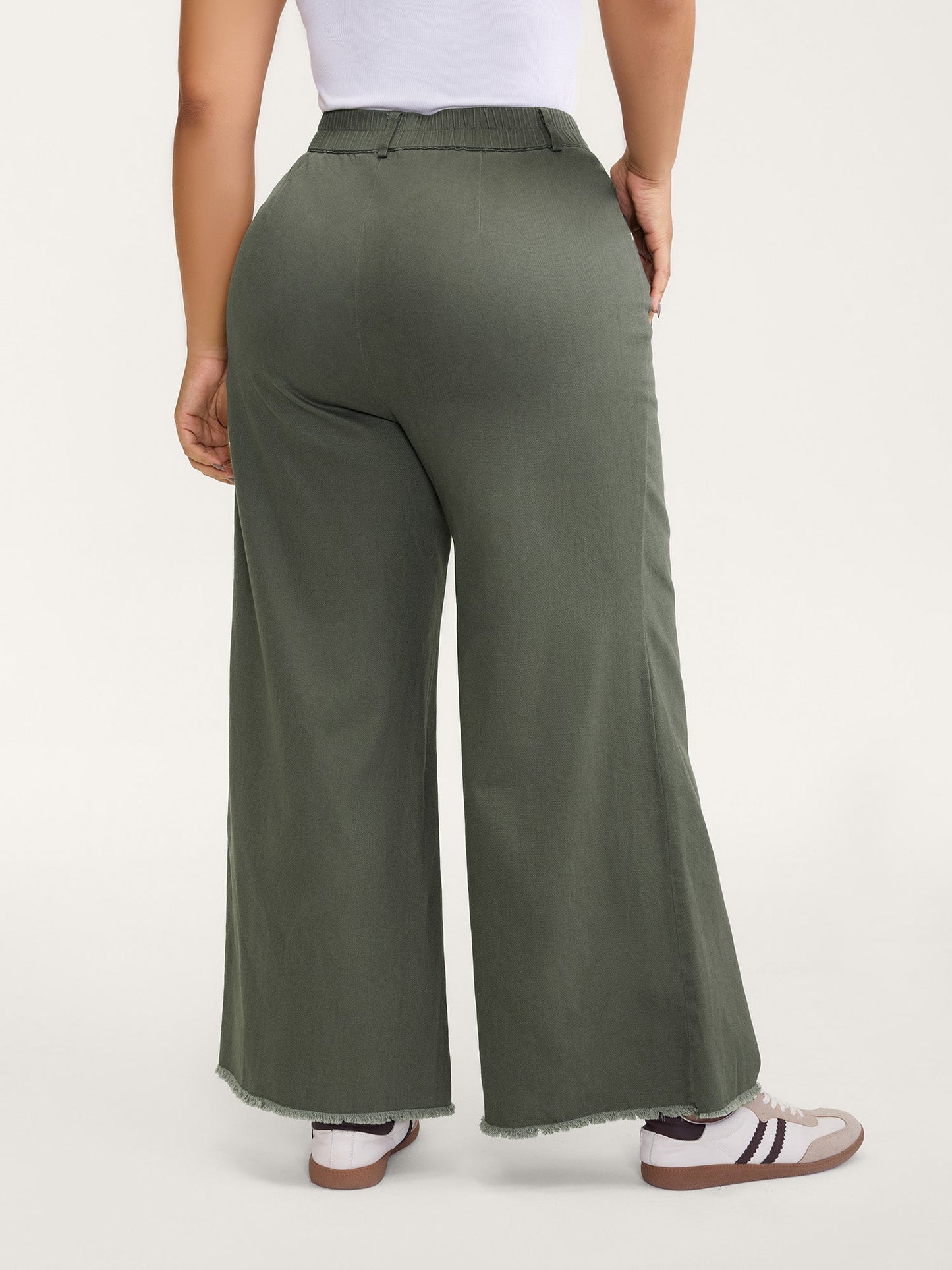 Vintage Wash Flared Hem Bootcut Pants