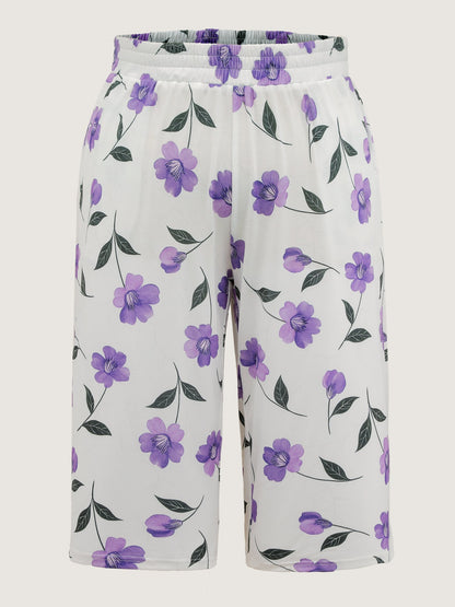 Color Contrast Pockets Loungewear Set