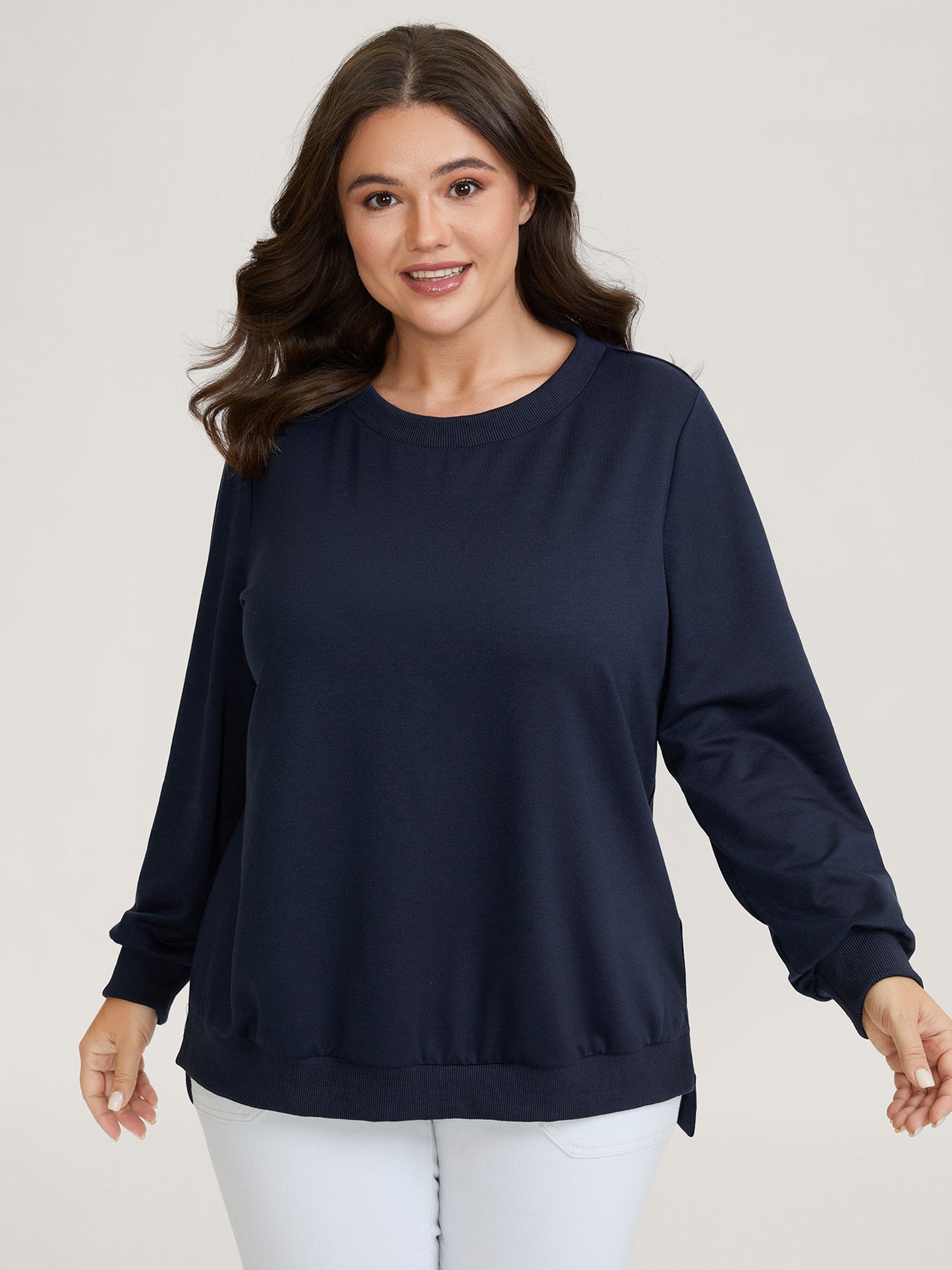 Back Silk Scarf Bow-Tie Detachable Sweatshirt