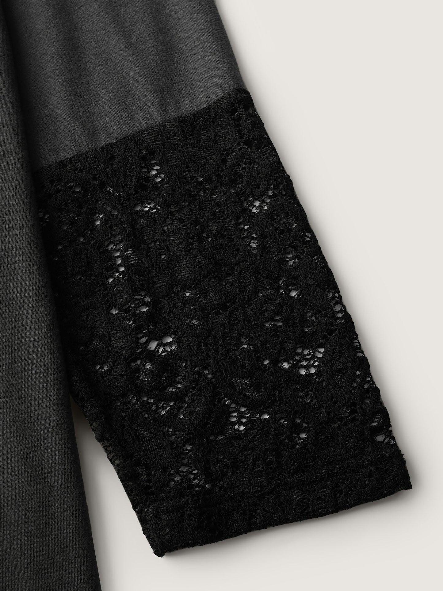 Supersoft Sheer Lace Solid T-Shirt