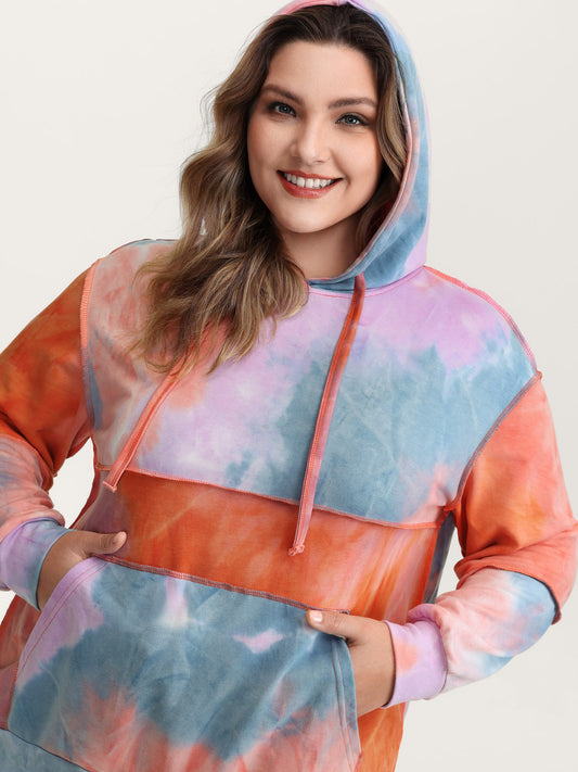 Colorful Relaxed-Fit Pockets Hoodie