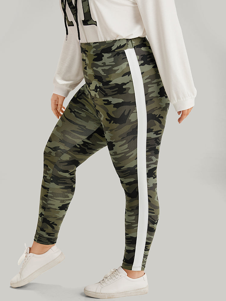 Camo Patchwork Contrast Pants
