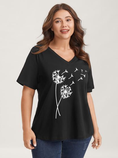 Wishing Dandelions V-Neck T-Shirt