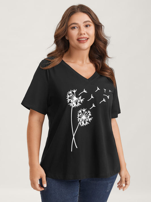 Wishing Dandelions V-Neck T-Shirt