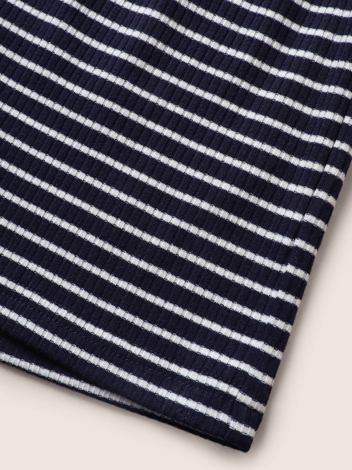 Letter Striped Drawstring Pajama Sets