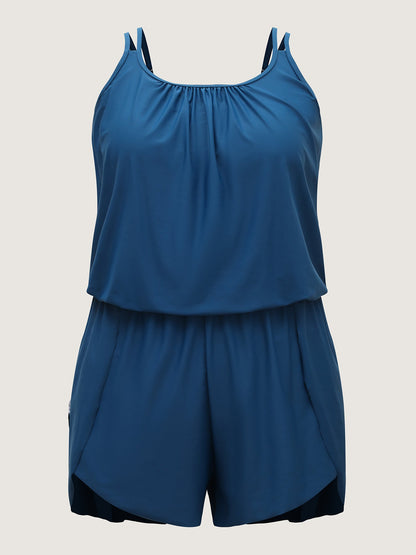 Petal Hem Adjustable One-Piece Swimsuit