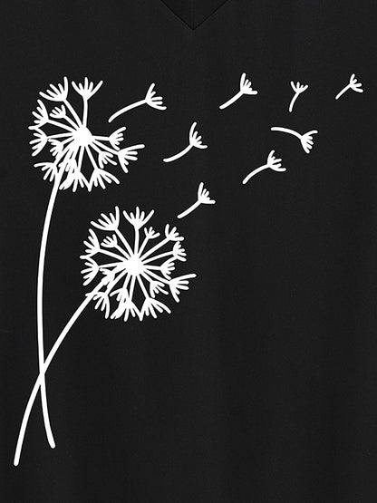 Wishing Dandelions V-Neck T-Shirt