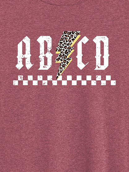 Wild Letters Round Neck T-Shirt