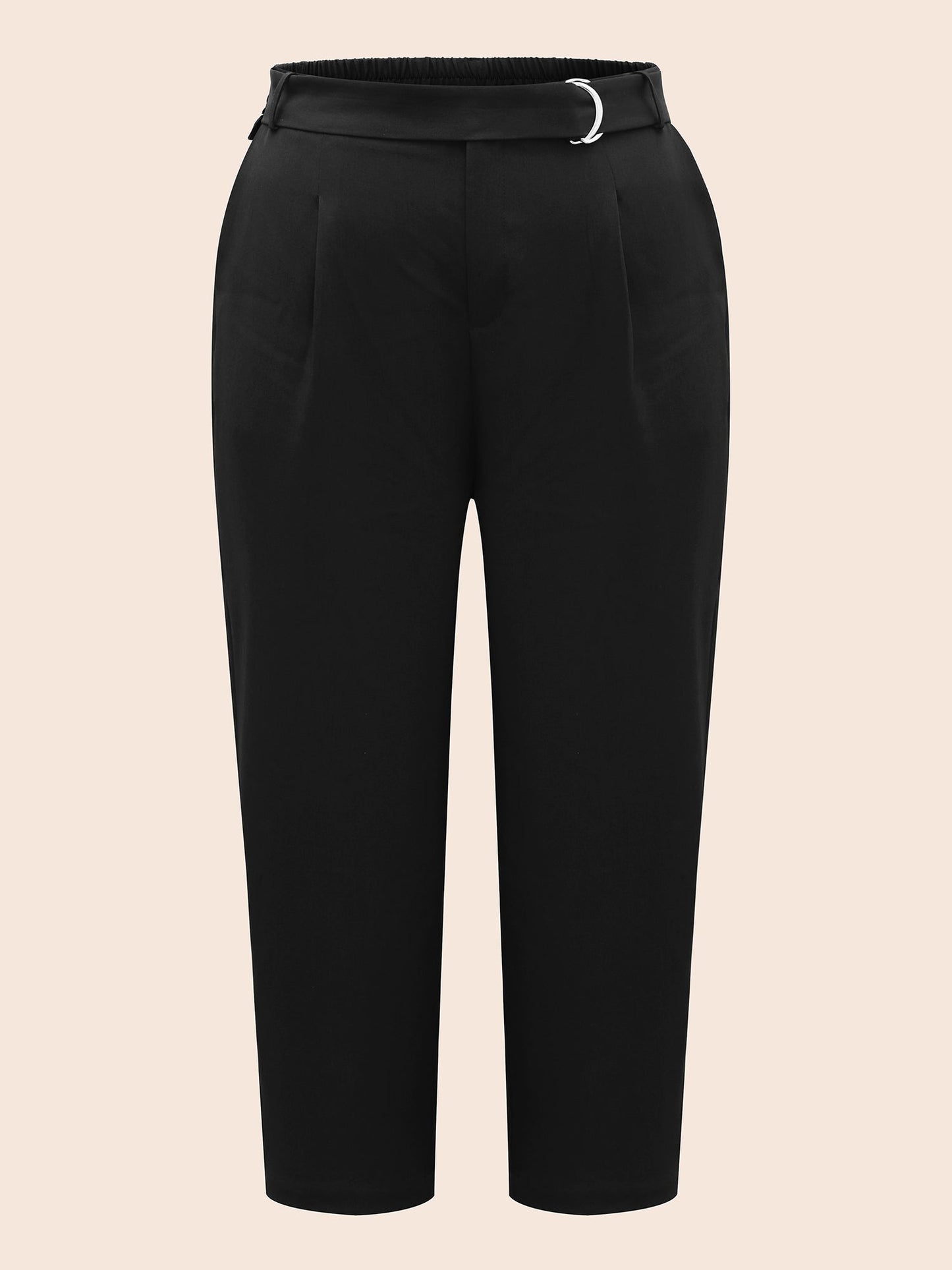 Mid Pleated Rise Belted Pants
