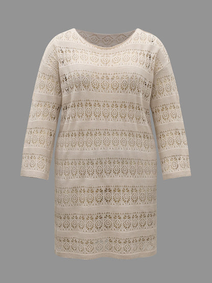 Cut-Out Round Neck Midi Swim Cover-Up