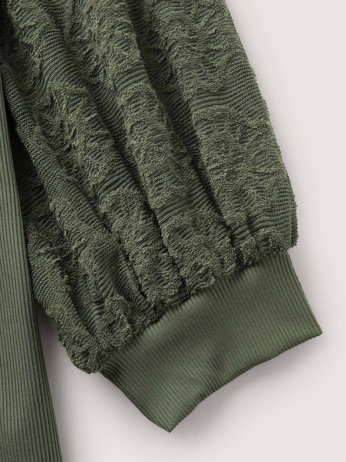 Ruched Deep-Neckline Solid Knit Top