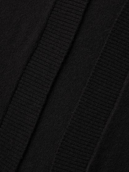 Woolen Blend Cropped Knit Cardigan