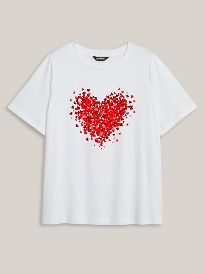 Oh-my-Heart Round Neck T-Shirt