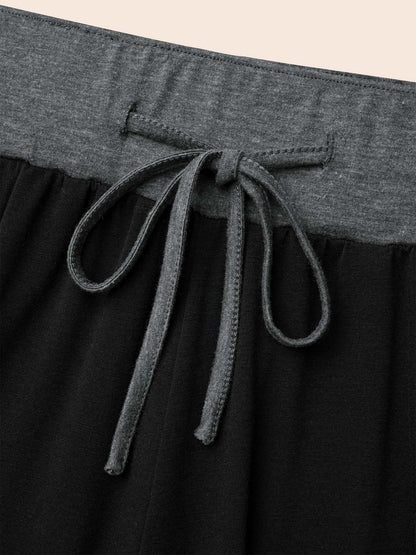 Color-Block Drawstring Lounge Bottoms