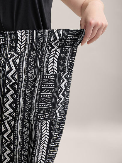 Boho Stripes Tassels Jogger Pants