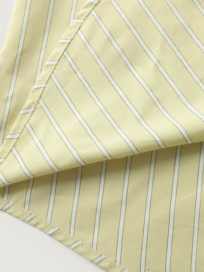 Stripe Button-Down Pocket Blouse