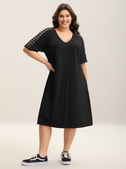 Supersoft Cut-Out Sleeve Midi Dress