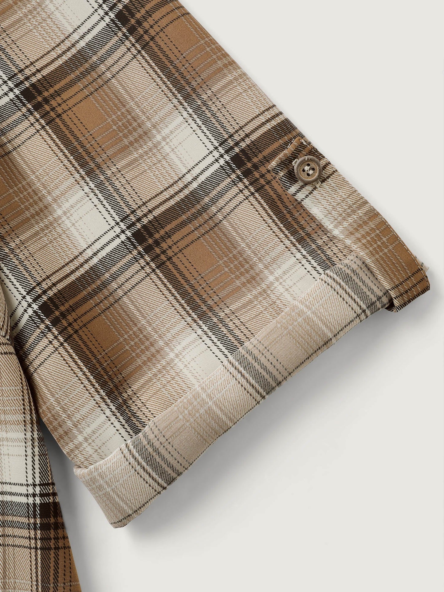 Plaid Pattern Button-Down Tunic Shirt