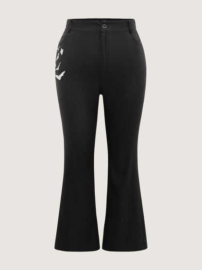 Side Embroidered Bootcut Pants