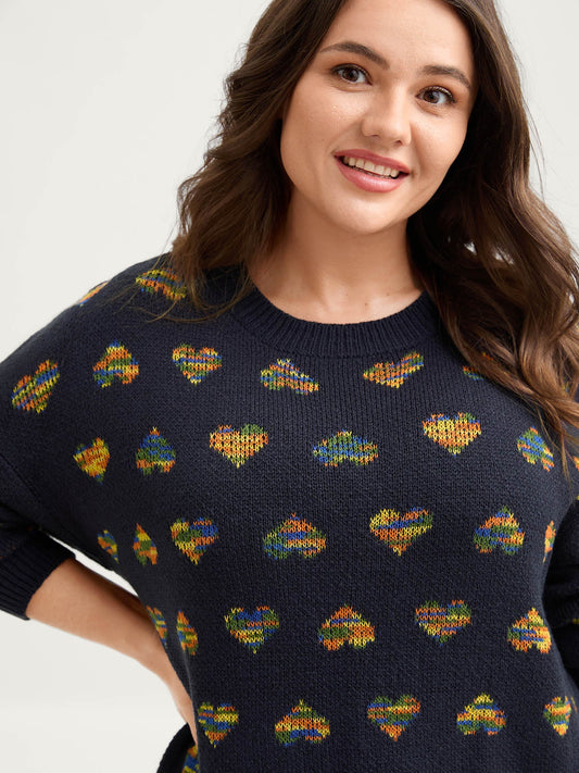 Happy Hearts Gradual Color Change Pullover