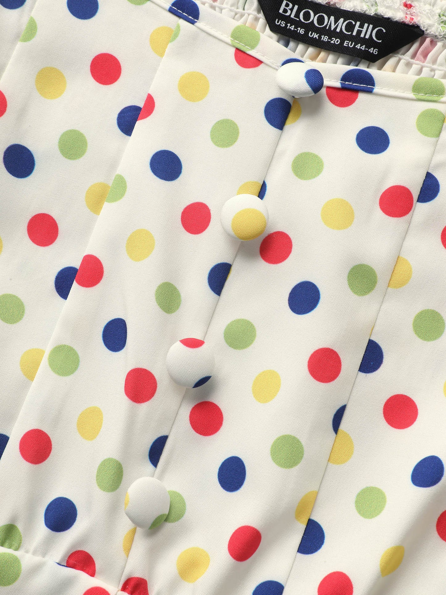 Colored Polka Dot Button Detail Cami Top